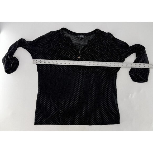 The Limited Women’s Black Swiss Dot Sheer Mesh Blouse Size L Career Office - Picture 10 of 10